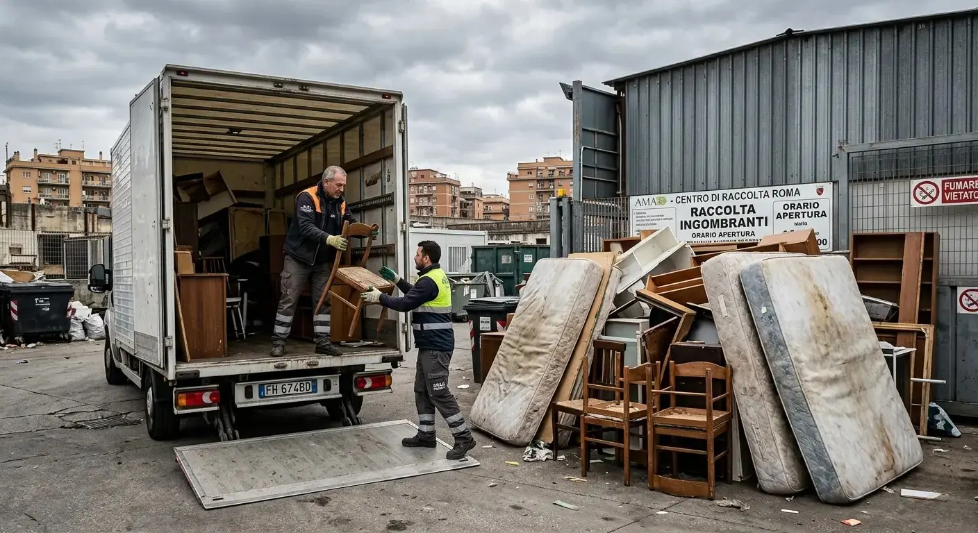 Personale dedicato allo smaltimento mobili di Roma